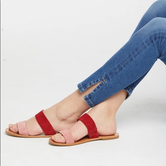 NWT Joselyn Double Strap Flat Rose Sandal by ABLE - Picture 3 of 6